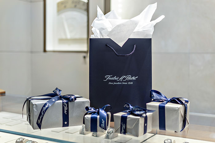 jewelry gifts wrapped - Fredric H. Rubel Jewelers. Serving Laguna Beach and Mission Viejo, CA