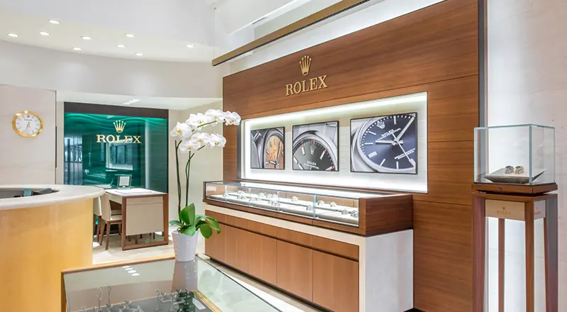 Interior view of Rubel Jewelers' Laguna Beach location