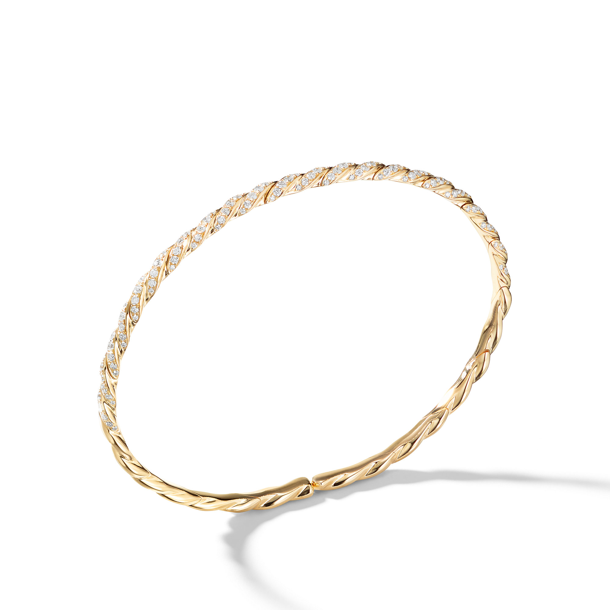 Pavéflex Bracelet in 18K Yellow Gold with Diamonds, 3.5mm - Fredric H ...