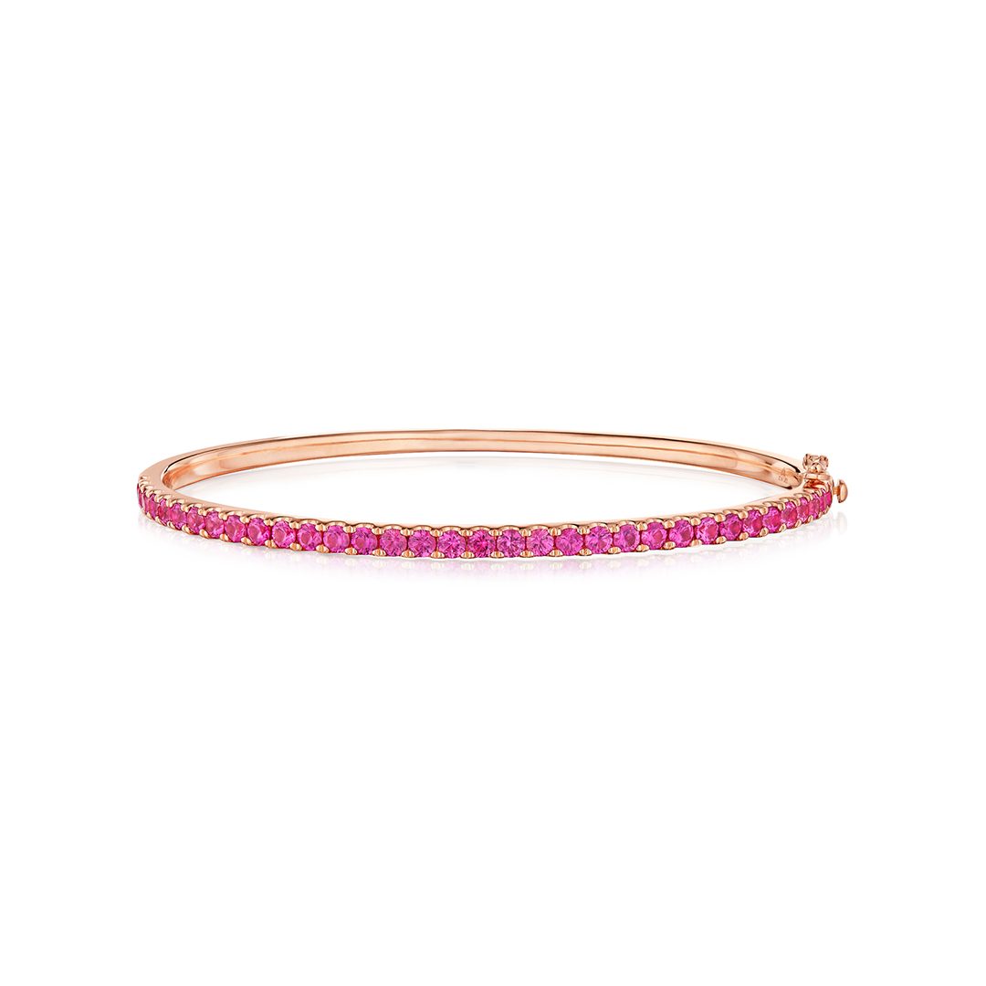 Bangle with Pink Sapphires