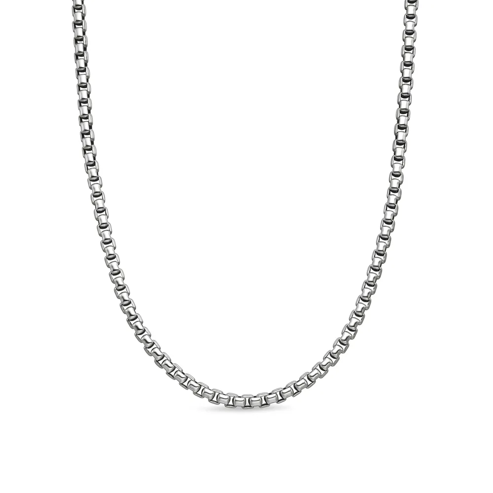 Box Chain Necklace in Sterling Silver, 5.2mm