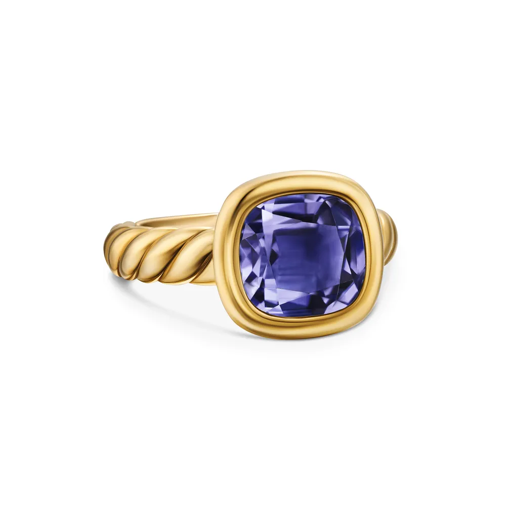 DY Mercer® Stone Ring in 18K Yellow Gold with Iolite, 10mm
