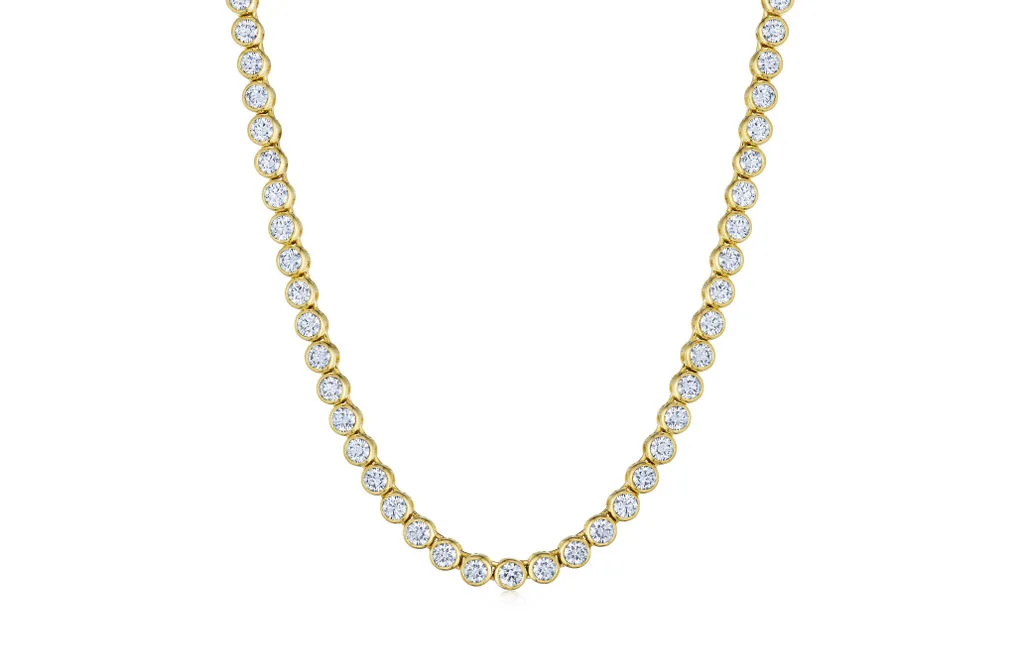 RIVIERA BEZEL SET DIAMOND TENNIS NECKLACE