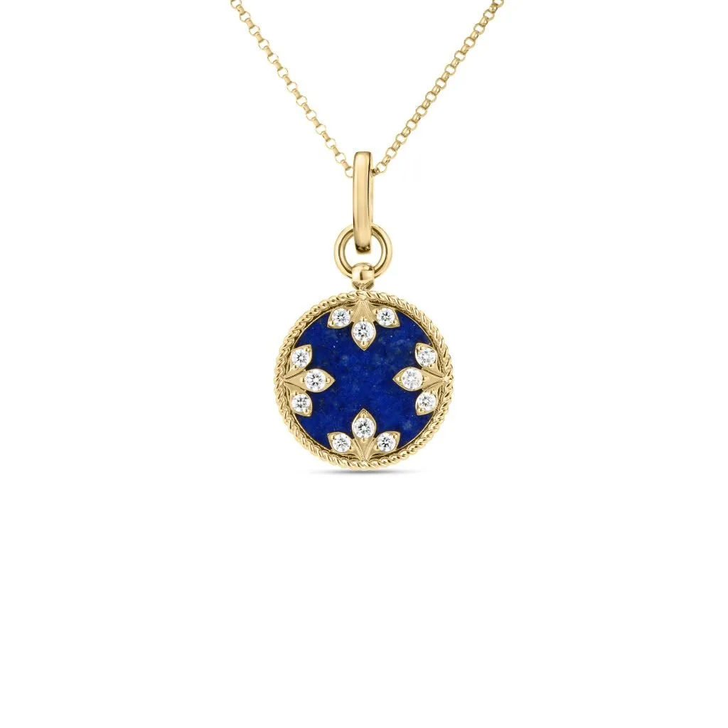 LAPIS MEDALLION NECKLACE