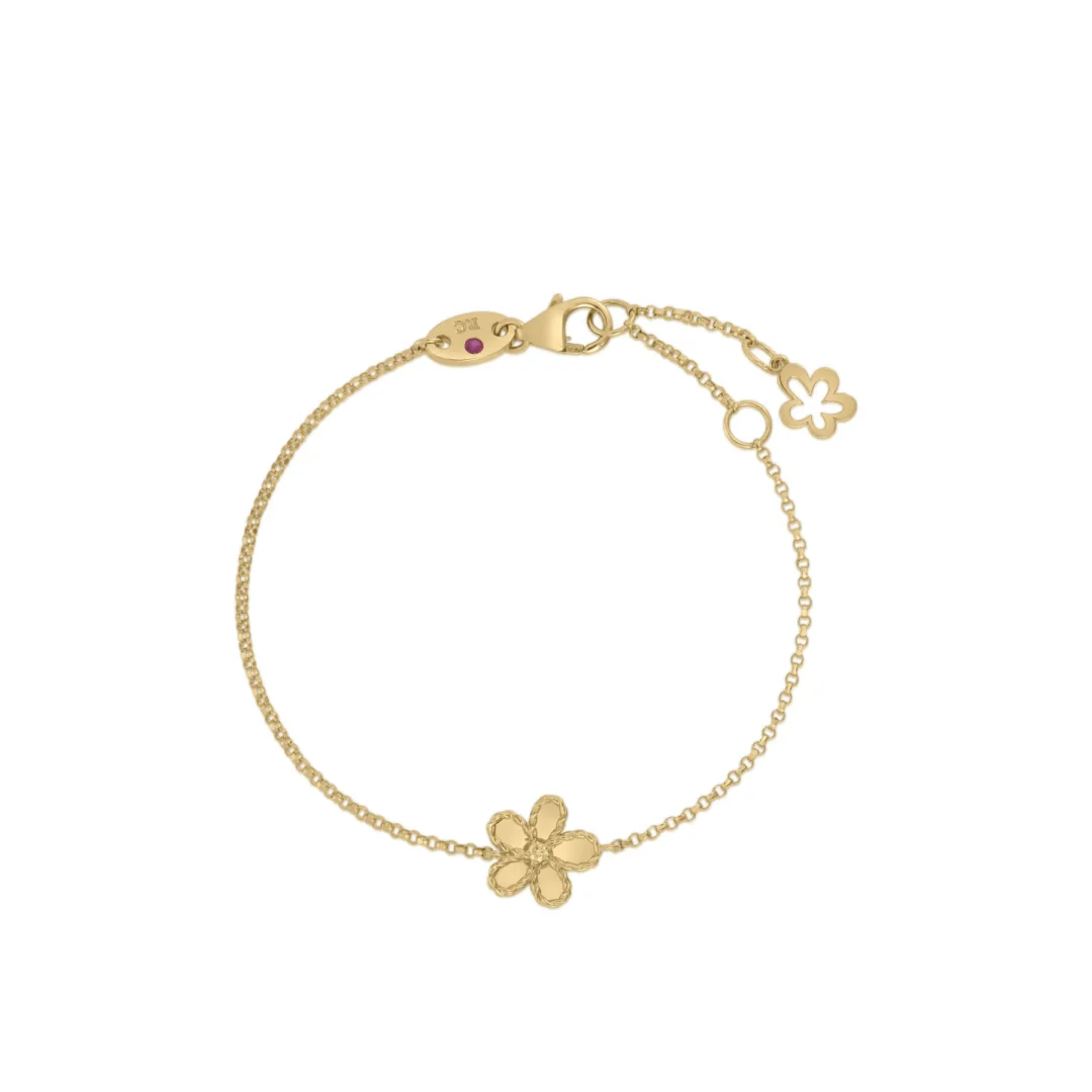 JASMINE DIAMOND & POLISHED FINISH SMALL FLOWER BRACELET