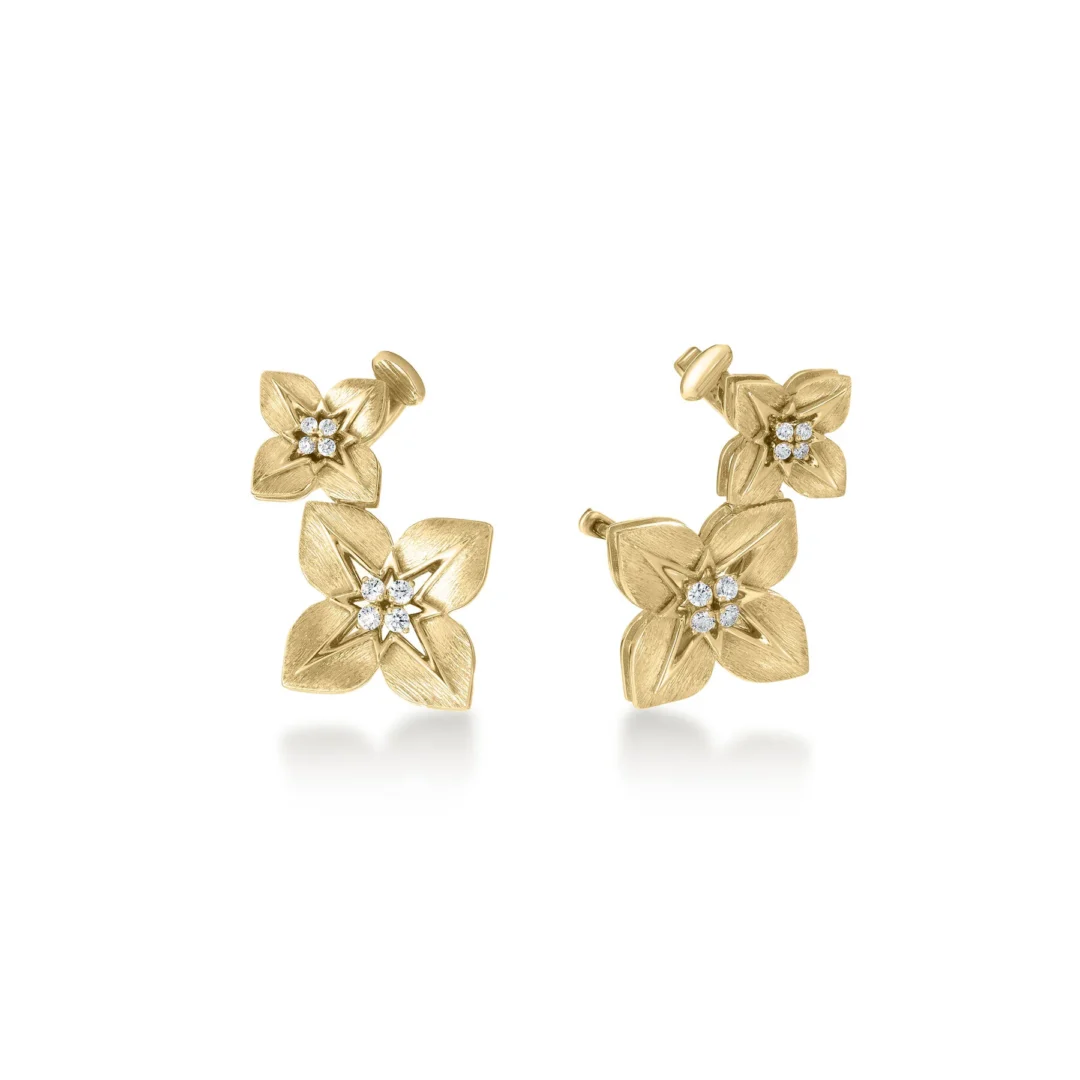 PRINCESS STAR DOUBLE DIAMOND STAR EARRINGS