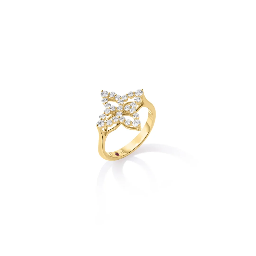 DIAMOND PRINCESS OUTLINE FLOWER RING