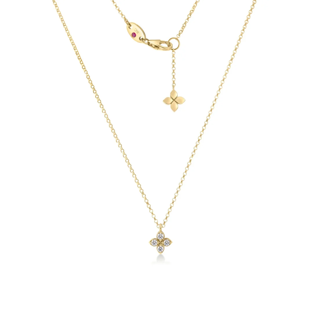 LOVE BY THE INCH DIAMOND FLOWER NECKLACE