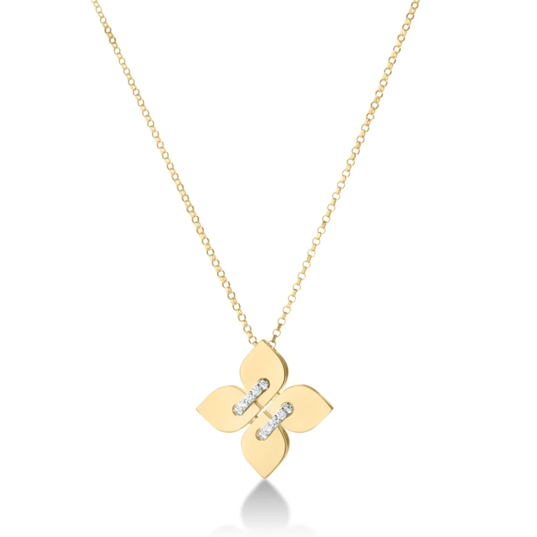 LOVE IN VERONA FILO MEDIUM DIAMOND FLOWER NECKLACE