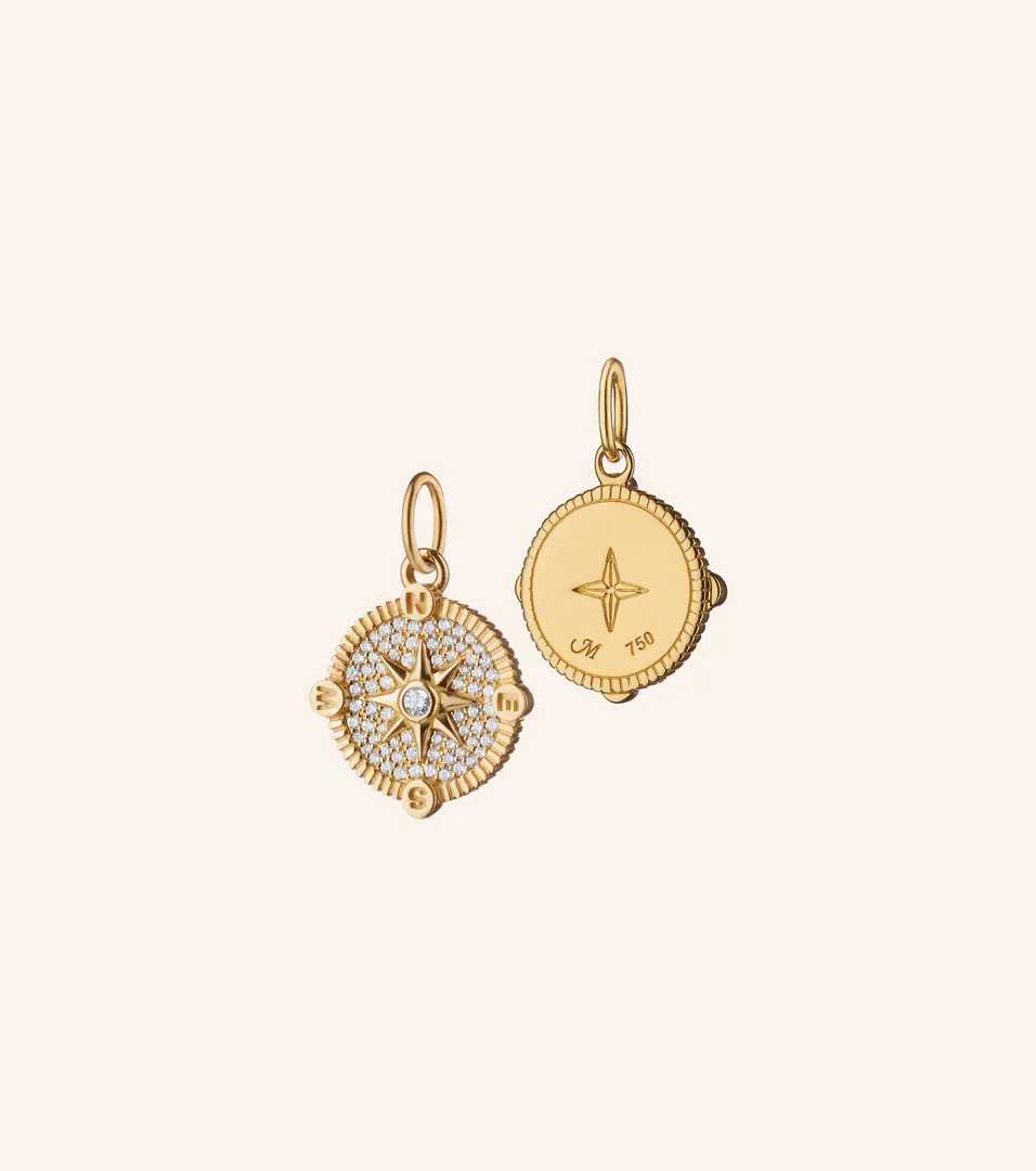 Mini "Adventure" Compass Charm