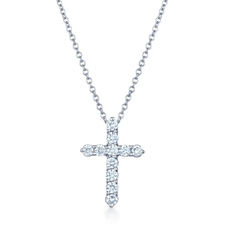 Large Cross Pendant with Diamonds
