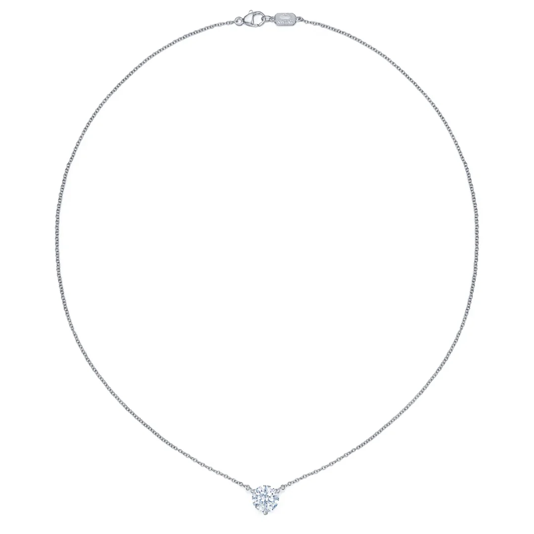 Classic Diamond Solitaire Pendant Necklace