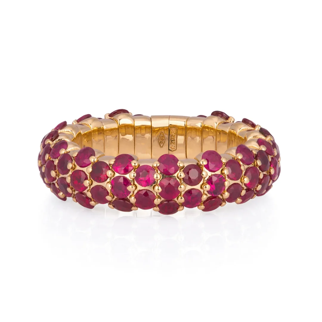 Ruby Stretch Domed Ring