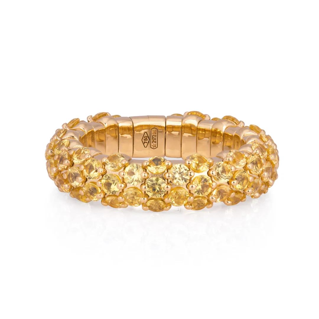 Yellow Sapphire Domed Stretch Ring