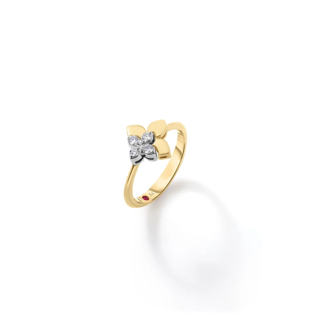 LOVE IN VERONA EAST TO WEST DIAMOND FLOWER RING