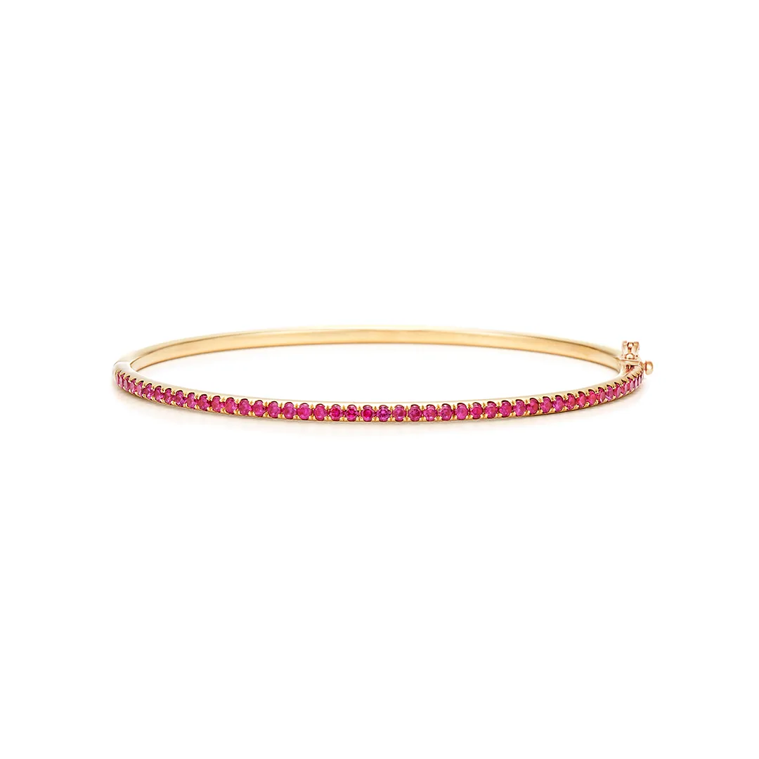 Kwiat Stackable Slim Bangle with Rubies