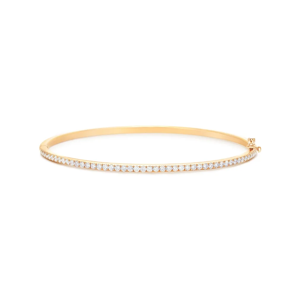 Kwiat Stackable Slim Bangle with Diamonds