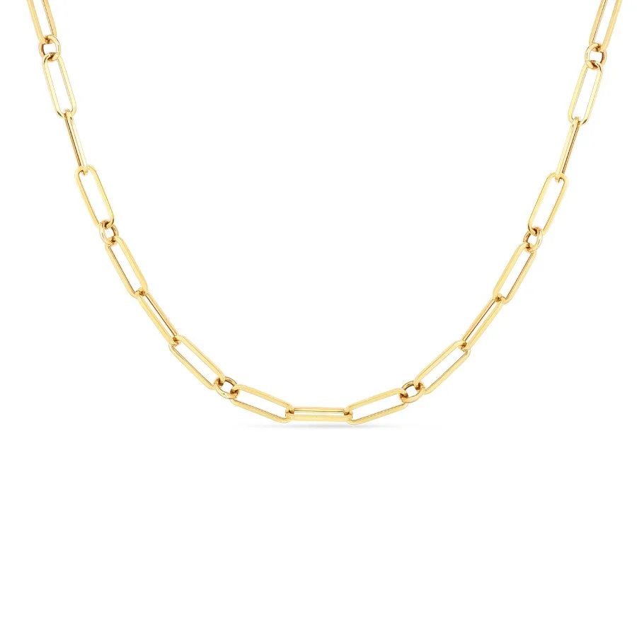 PAPERCLIP & ROUND LINK NECKLACE