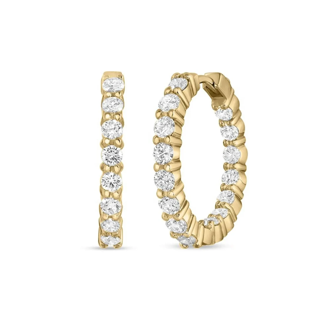 THE PERFECT DIAMOND HOOP® SMALL INSIDE OUTSIDE EARRINGS