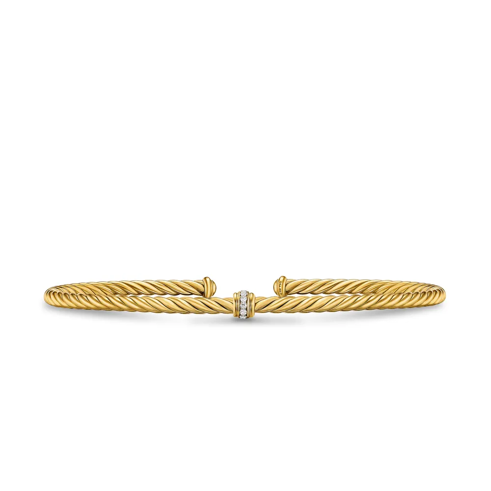 Micro Cablespira® Flex Center Station Bracelet in 18K Yellow Gold, 2.6mm