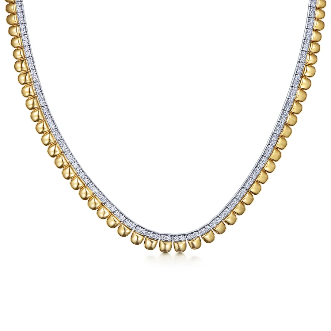 Sirena Fringe Necklace with Diamonds