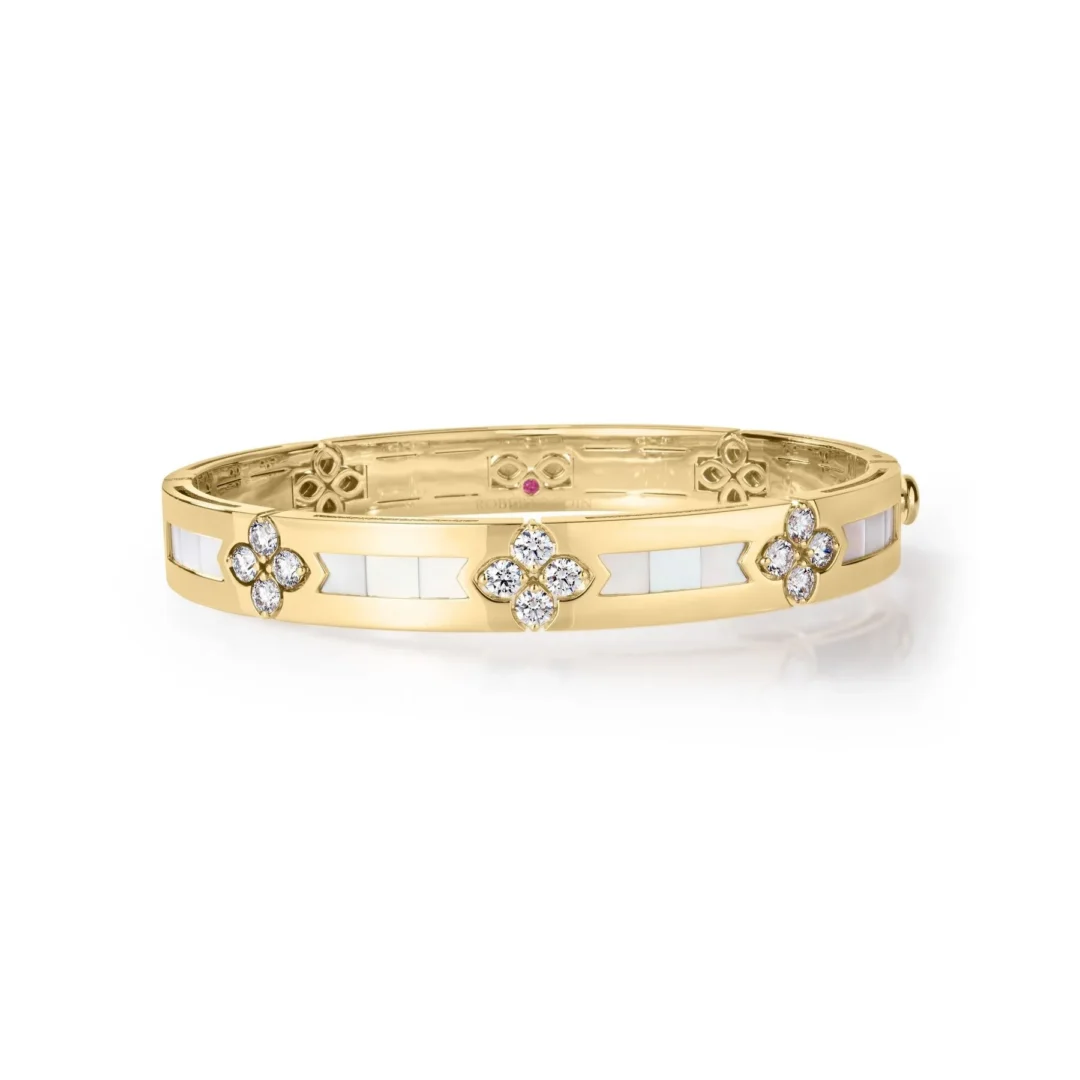 LOVE IN VERONA DIAMOND AND MOTHER OF PEARL BANGLE
