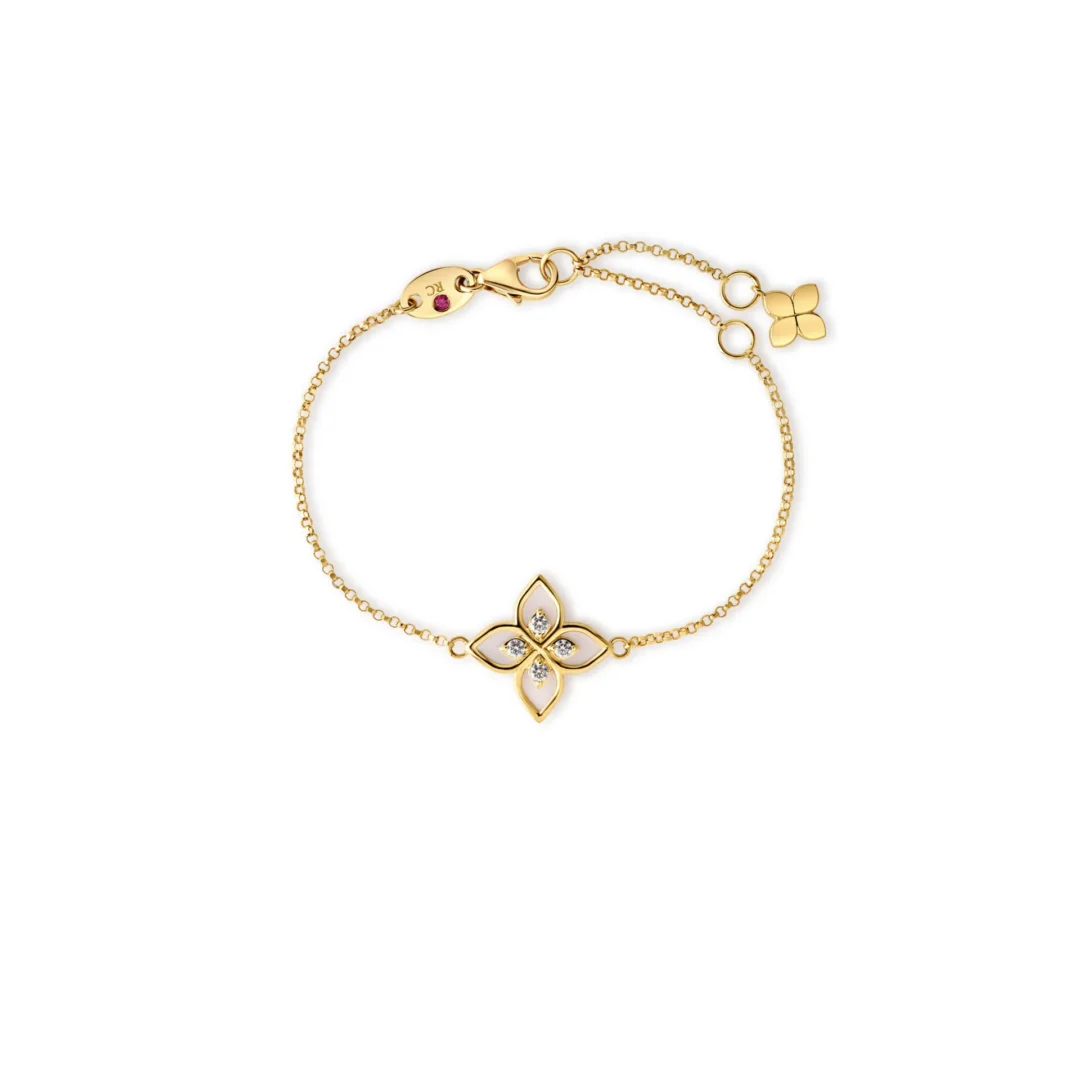 VENETIAN PRINCESS DIAMOND & MOTHER OF PEARL FLOWER BRACELET
