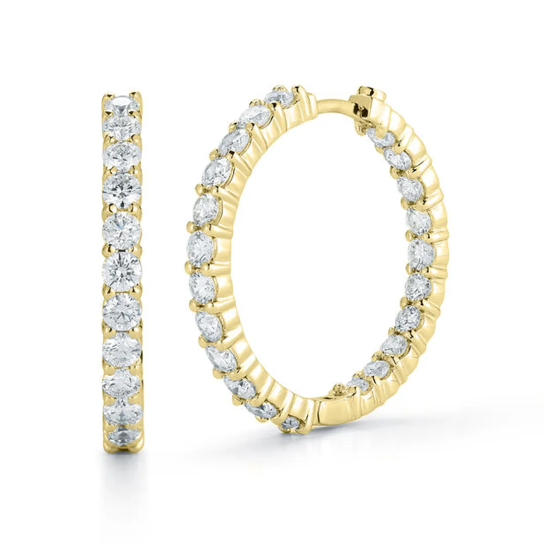 THE PERFECT DIAMOND HOOP® SMALL INSIDE OUTSIDE EARRINGS