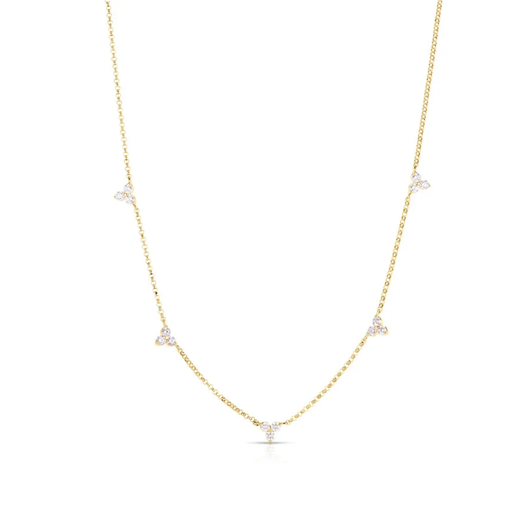 DIAMONDS BY THE INCH FIVE STATION FLOWER NECKLACE