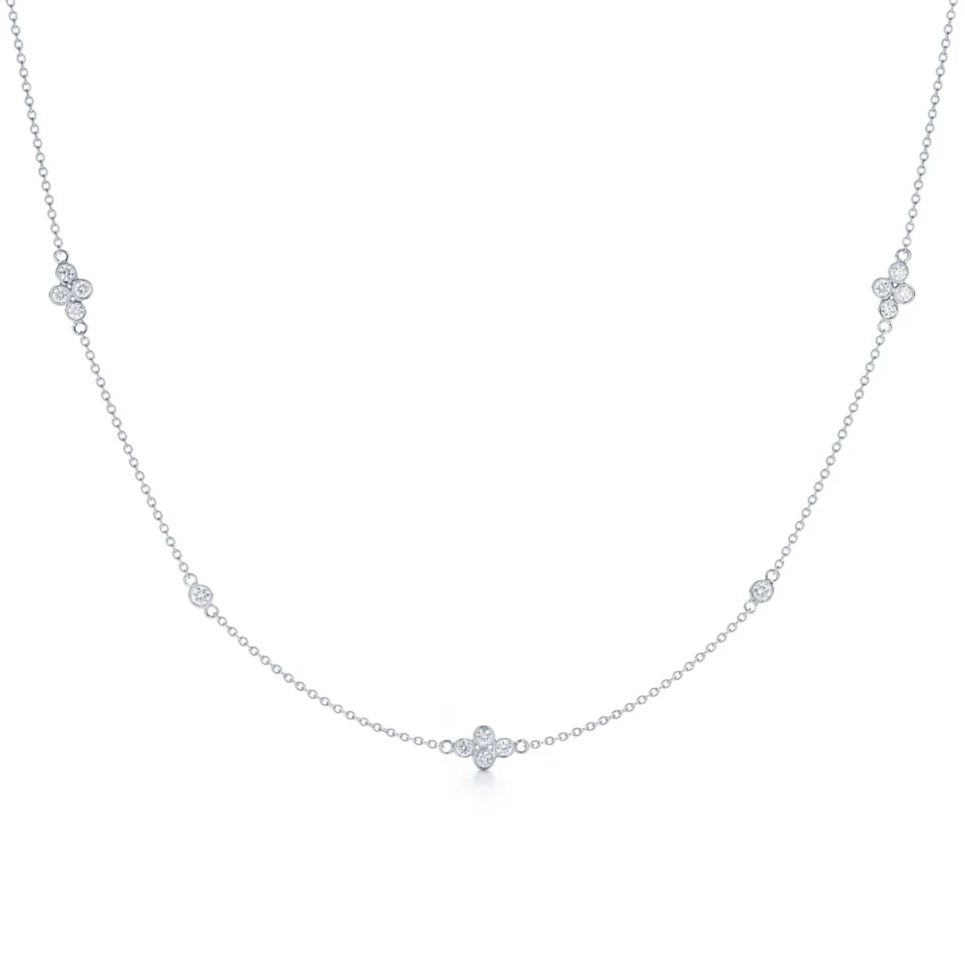 DIAMOND STRINGS QUADS NECKLACE