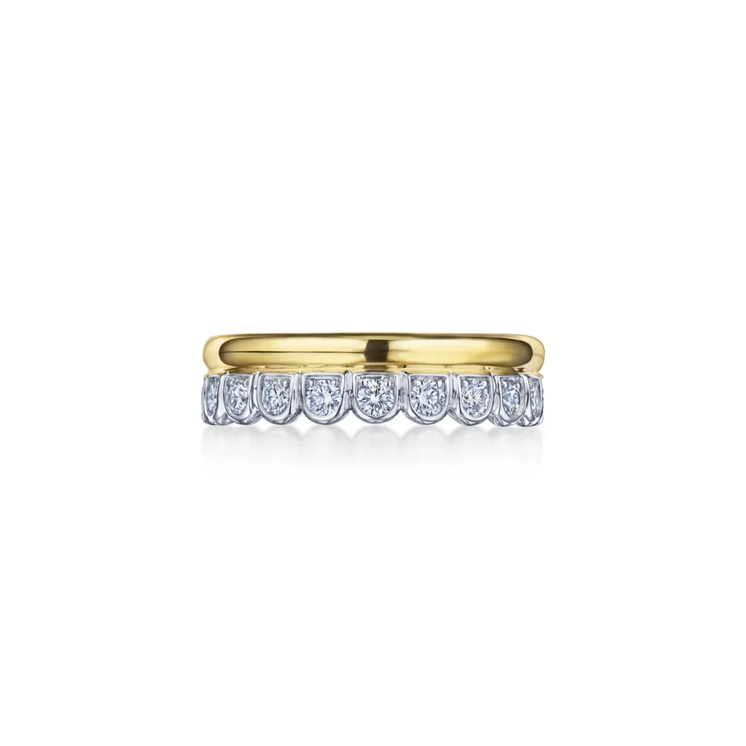 Sirena Ring with Bezel Set Diamonds