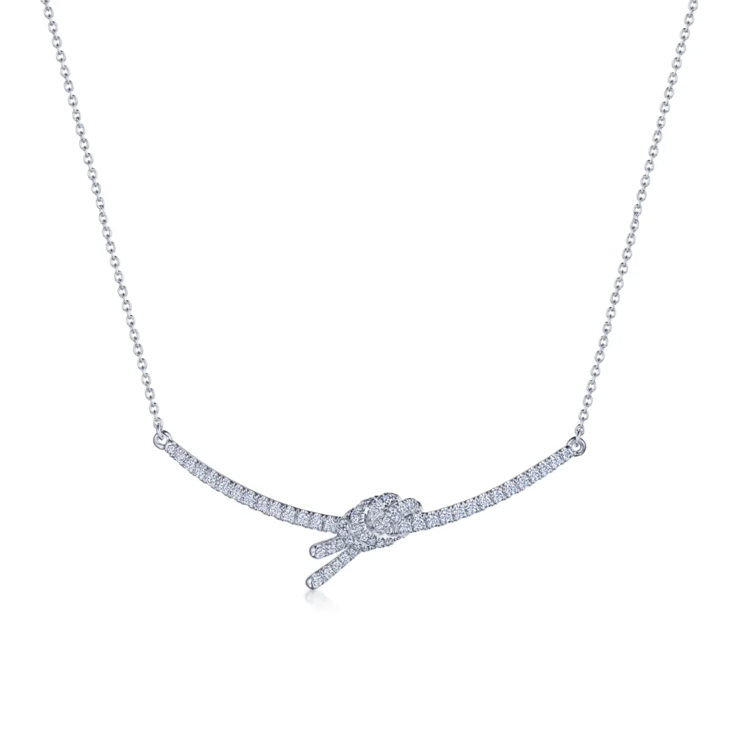 Entwine Bar Pendant with Diamonds