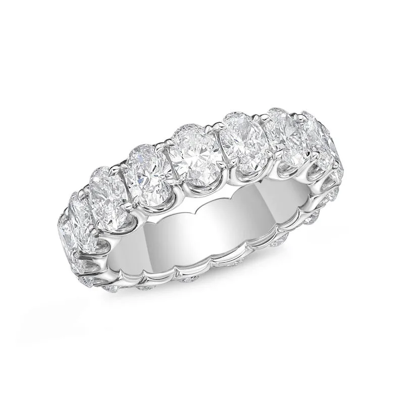 GEO ARTS OVAL PRONG ETERNITY BAND
