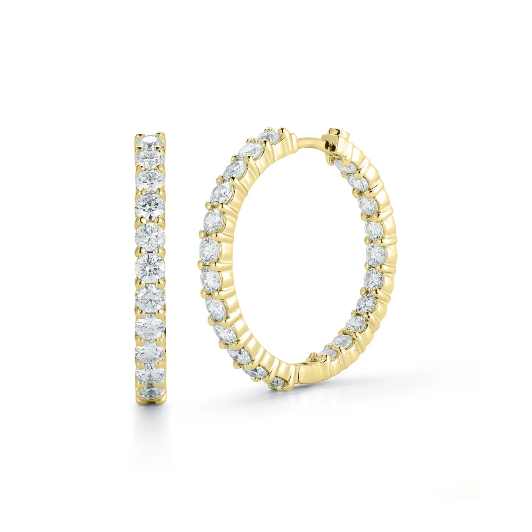 THE PERFECT DIAMOND HOOP® INSIDE OUTSIDE EARRINGS