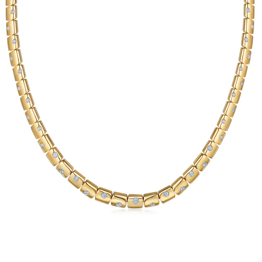 COBBLESTONE ARTICULATED NECKLACE WITH DIAMONDS